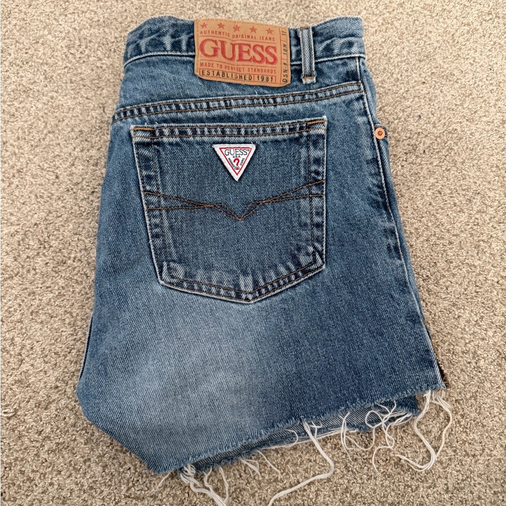 Guess Distressed Blue Denim Shorts